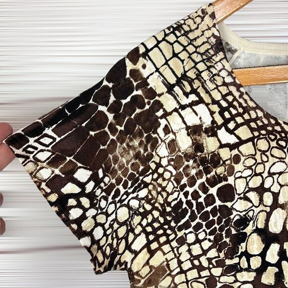 NATORI ous Silk Blend Animal Print Knit Top - Picture 3 of 9